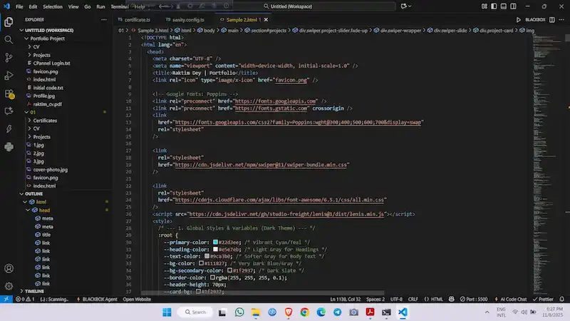 Screenshot of Portfolio